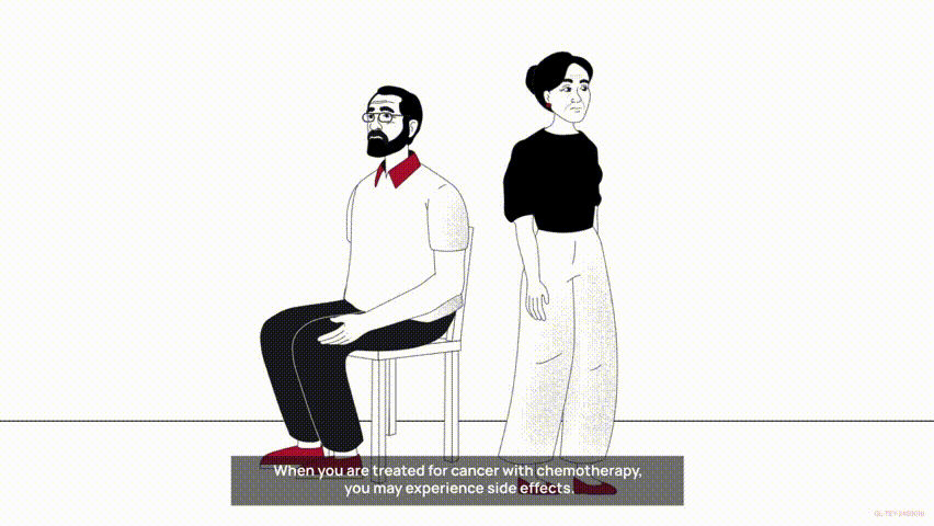 Animated illustration of patients for medical education content